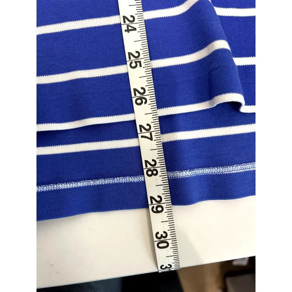 Polo Ralph Lauren 100% Cotton Men's Short Sleeve Polo Shirt Blue Stripes Size M‎
